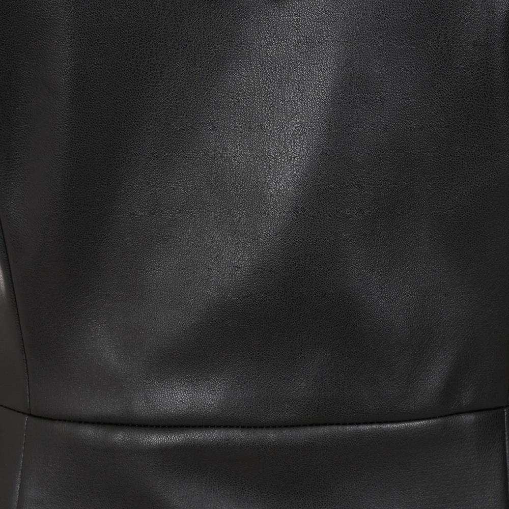 Collectif Kiana Black Faux Leather Midi Dress UK20/US16 - Picture 3 of 4